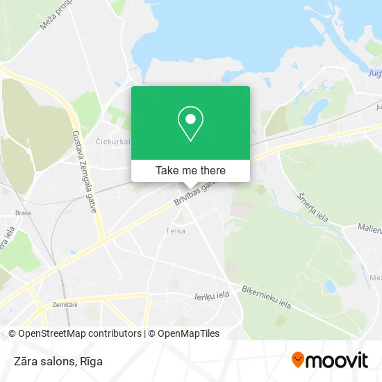 Карта Zāra salons