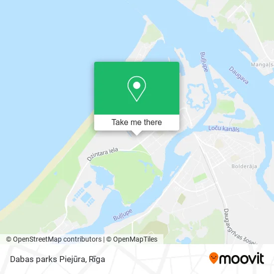 Карта Dabas parks Piejūra