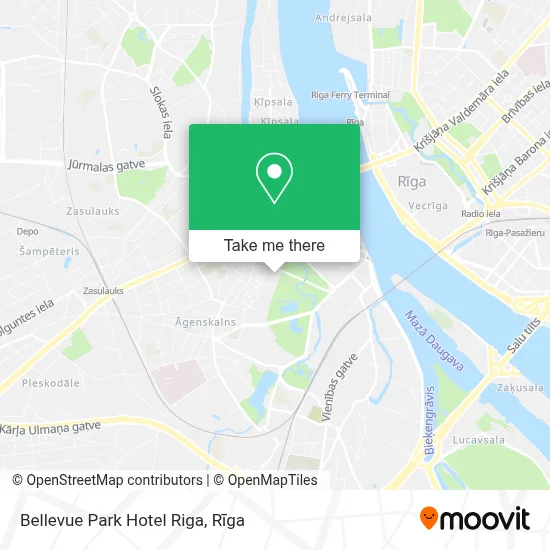 Bellevue Park Hotel Riga map