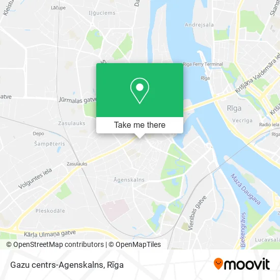 Карта Gazu centrs-Agenskalns