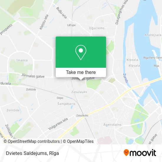 Карта Dvietes Saldejums