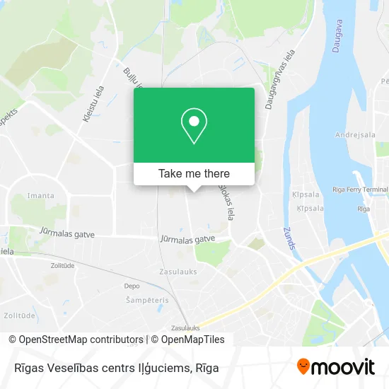 Карта Rīgas Veselības centrs Iļģuciems