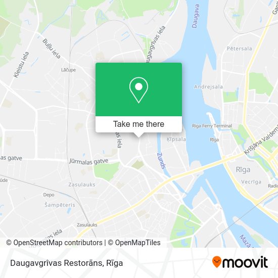 Карта Daugavgrîvas Restorãns