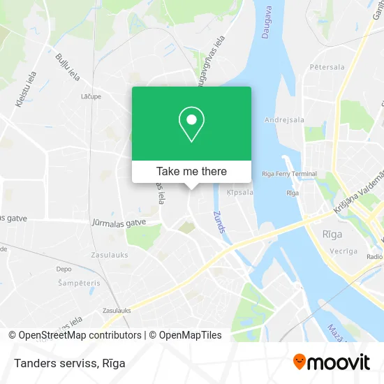 Карта Tanders serviss