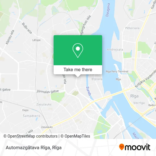 Карта Automazgātava Rīga