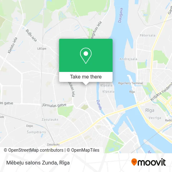 Карта Mēbeļu salons Zunda