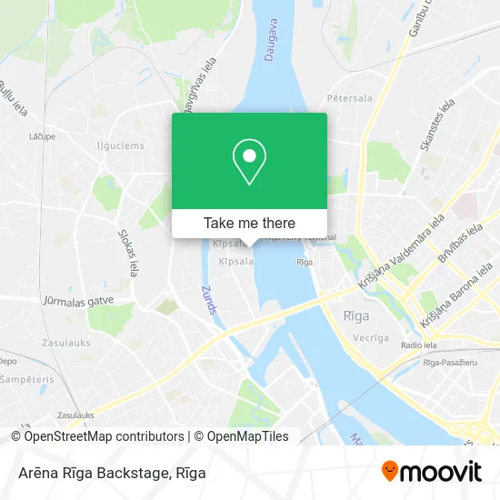Карта Arēna Rīga Backstage