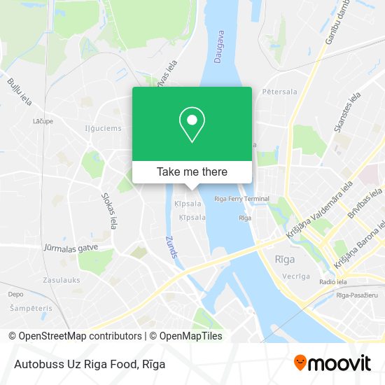Карта Autobuss Uz Riga Food
