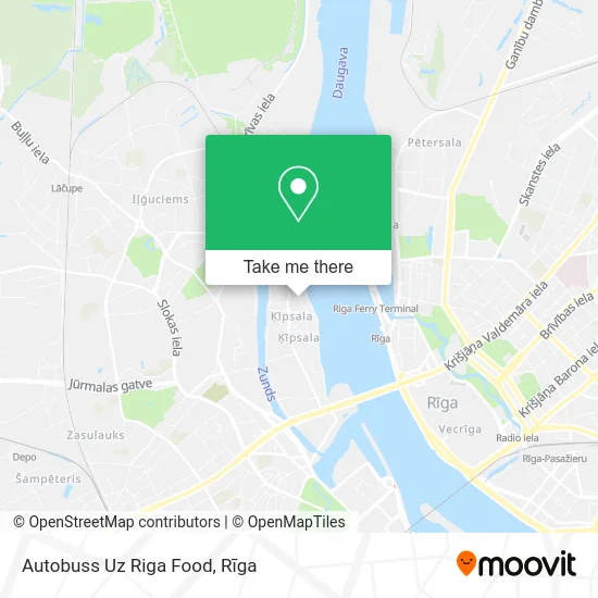 Карта Autobuss Uz Riga Food