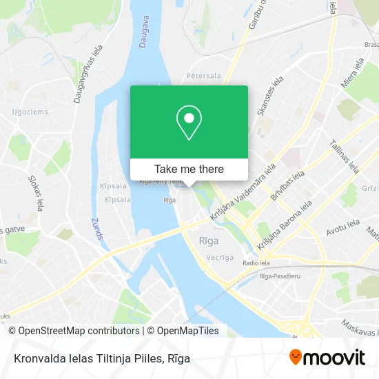 Карта Kronvalda Ielas Tiltinja Piiles