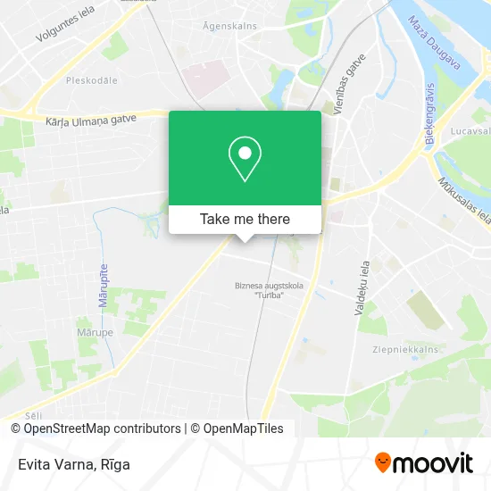 Evita Varna map