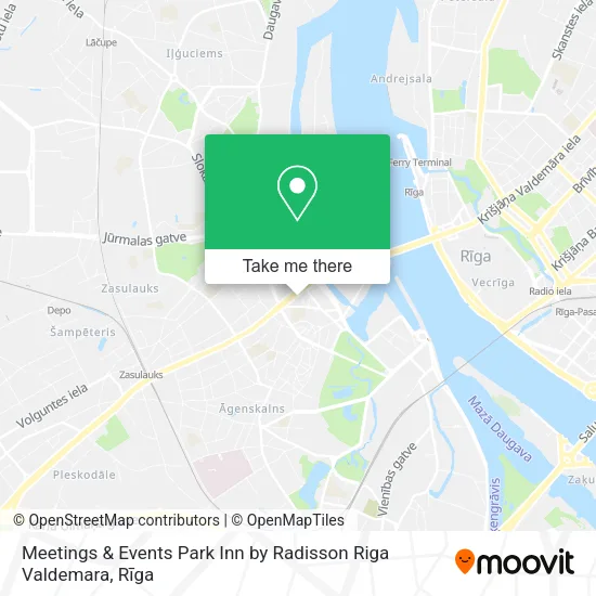Карта Meetings & Events Park Inn by Radisson Riga Valdemara