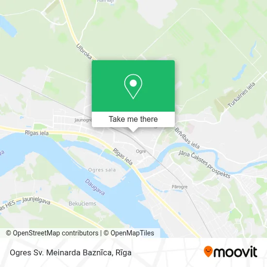 Ogres Sv. Meinarda Baznīca map