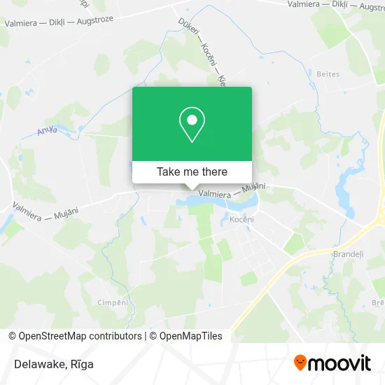 Delawake map
