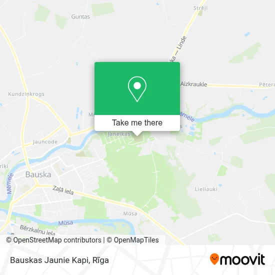 Bauskas Jaunie Kapi map