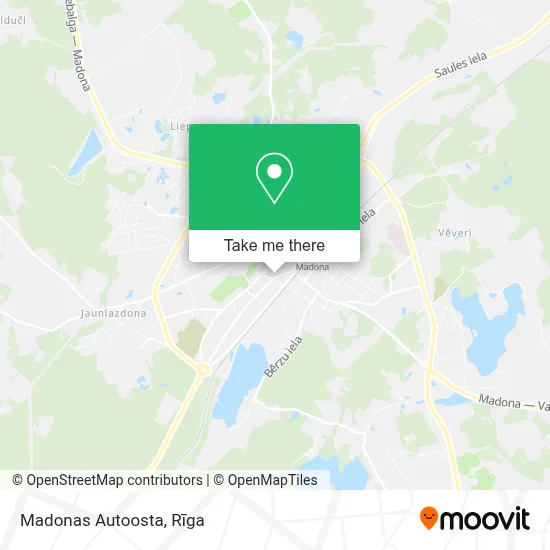 Madonas Autoosta map