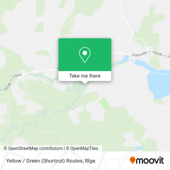 Yellow / Green (Shortcut) Routes map