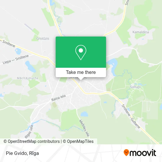 Pie Gvido map