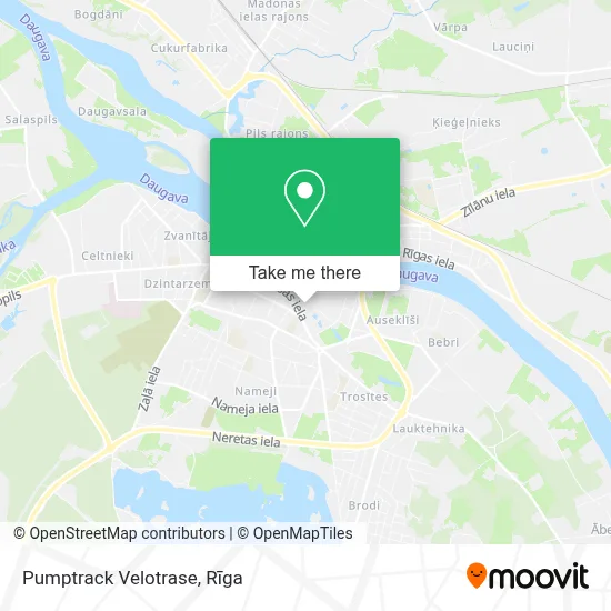 Pumptrack Velotrase map