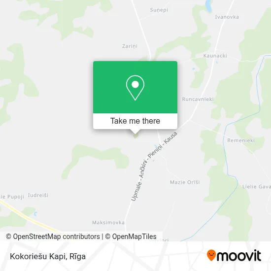 Kokoriešu Kapi map