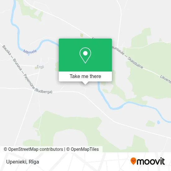 Upenieki map