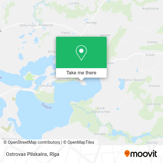 Ostrovas Pilskalns map