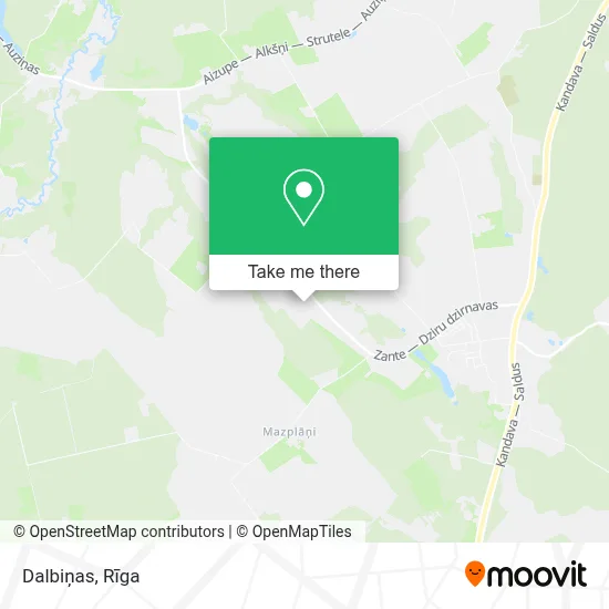 Dalbiņas map