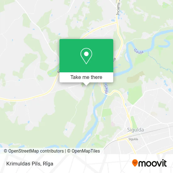 Krimuldas Pils map