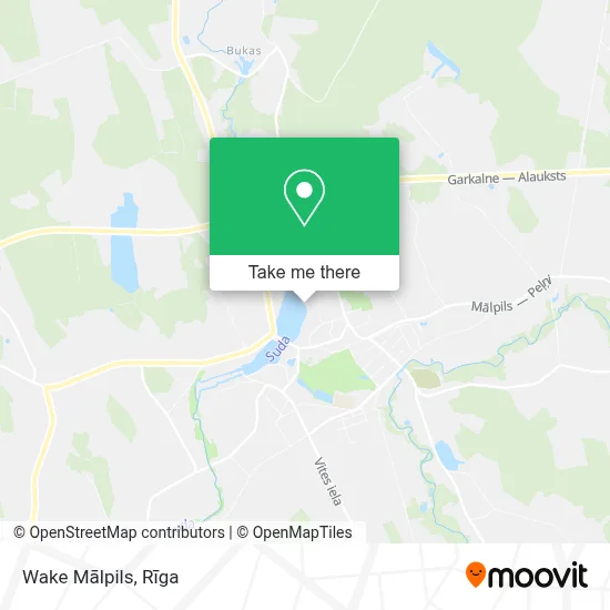 Wake Mālpils map