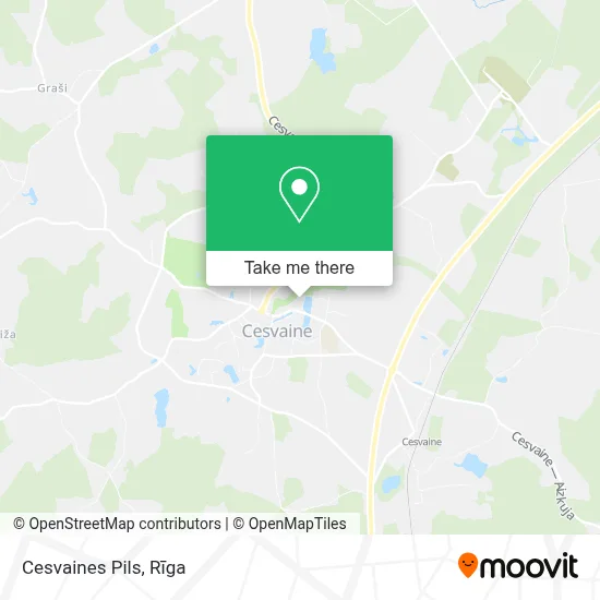 Cesvaines Pils map
