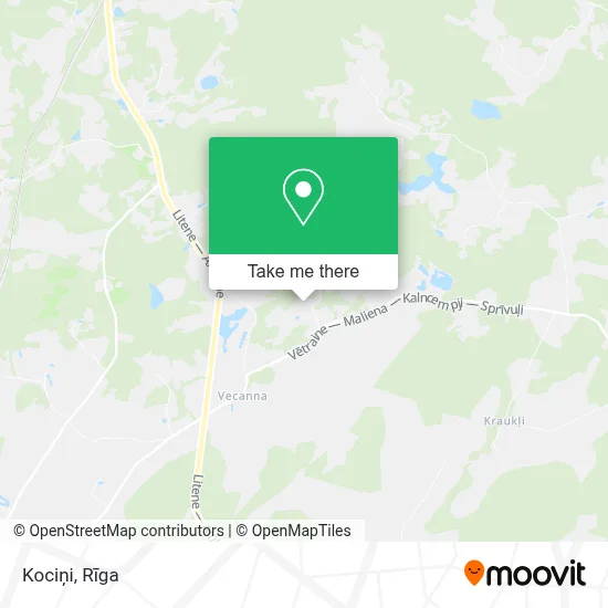 Kociņi map