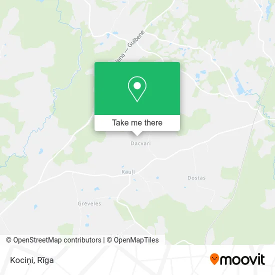 Kociņi map