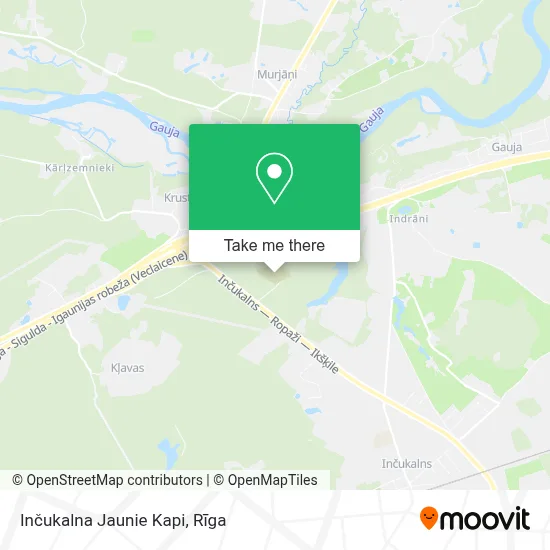 Inčukalna Jaunie Kapi map