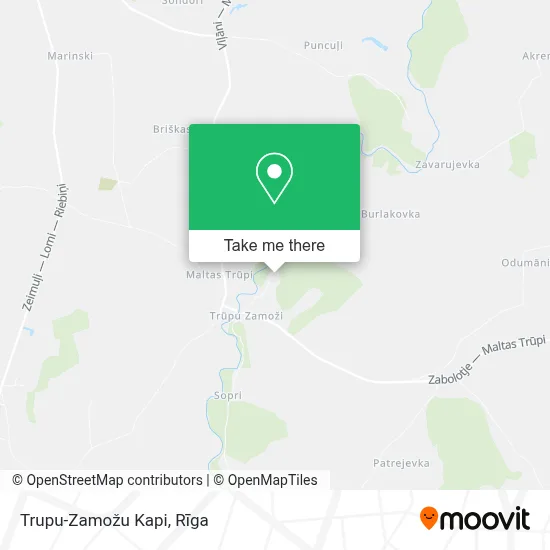 Trupu-Zamožu Kapi map