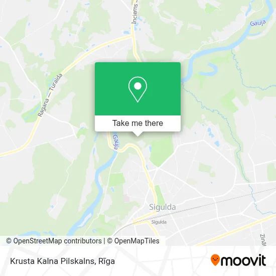 Krusta Kalna Pilskalns map