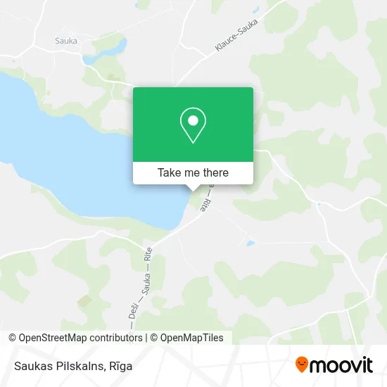 Saukas Pilskalns map