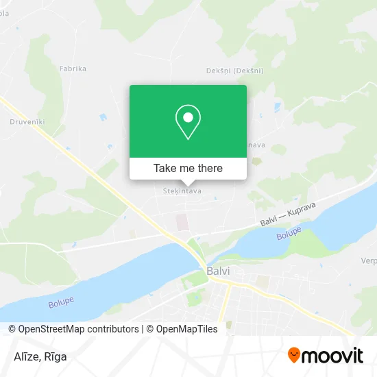 Alīze map