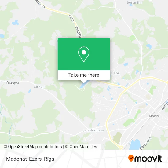 Madonas Ezers map
