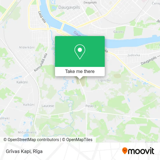 Grīvas Kapi map