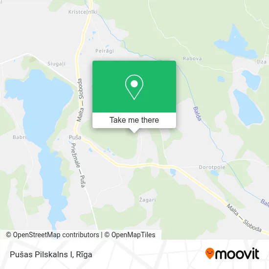 Pušas Pilskalns I map