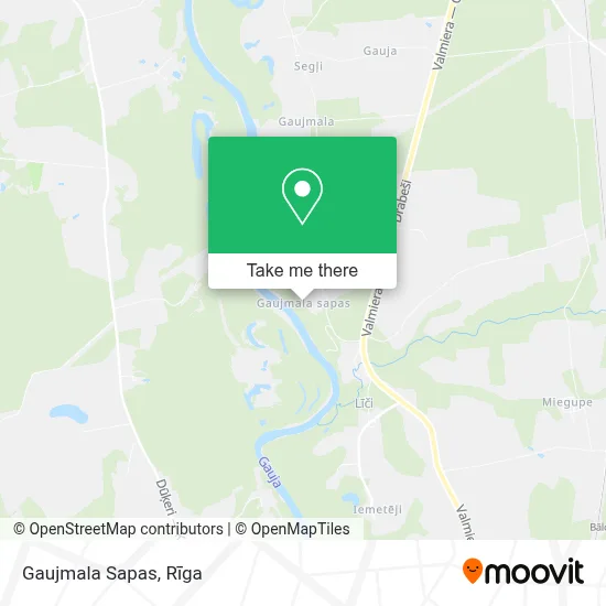 Gaujmala Sapas map