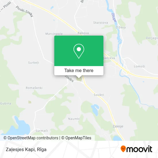 Zaļesjes Kapi map