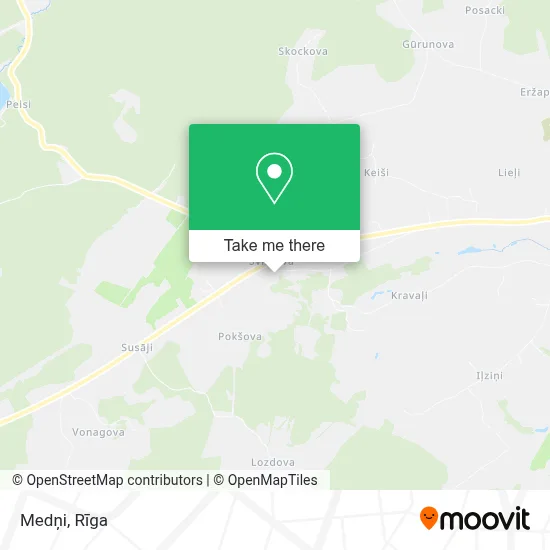 Medņi map
