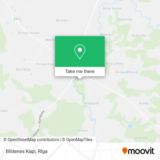 Blīdenes Kapi map
