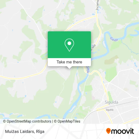 Muižas Laidars map