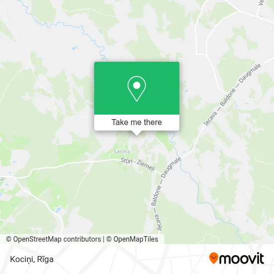 Kociņi map