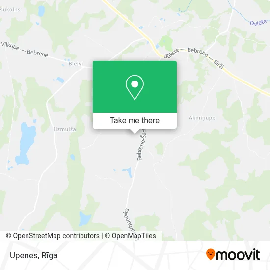 Upenes map