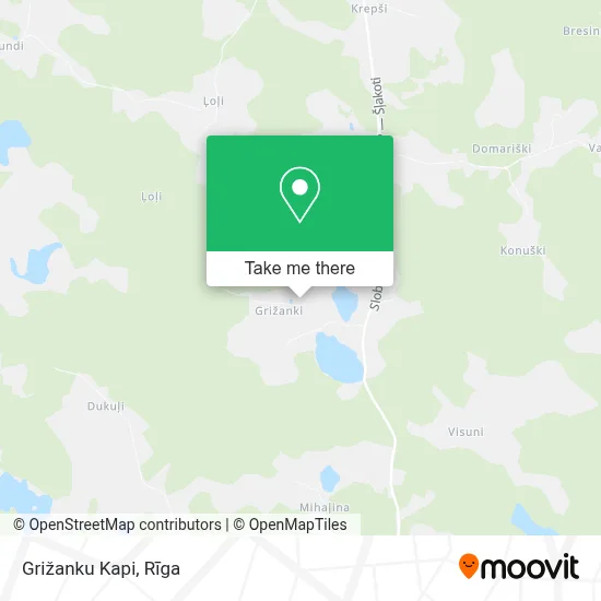 Grižanku Kapi map