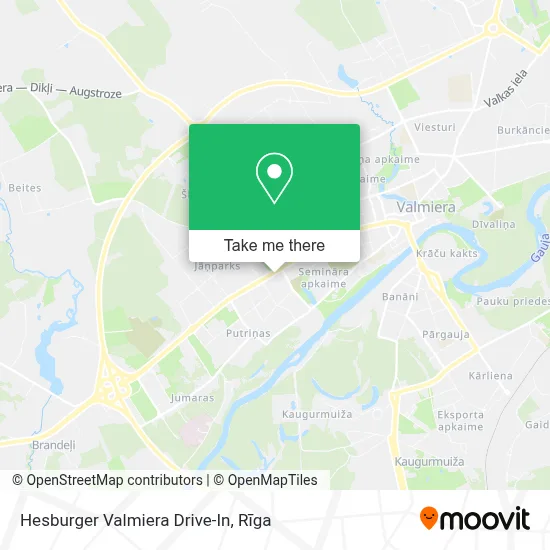 Hesburger Valmiera Drive-In map