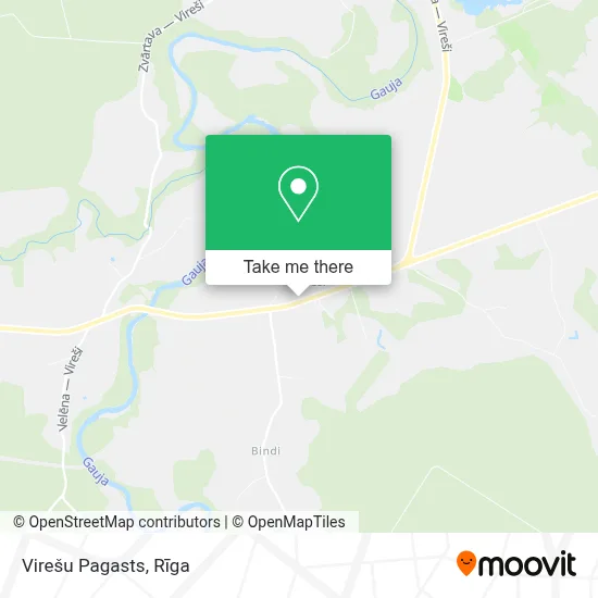 Virešu Pagasts map